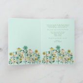 春ワイルドフラワーイースターバニーベビーシャワー サンキューカード (内部)
