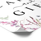 春ワイルドフラワーウェディングカード&ギフトテーブルサイン ポスター (角)