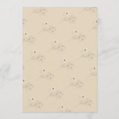 春ワイルドフラワーウォーターカスタムカラーベビー 招待状 (裏面)