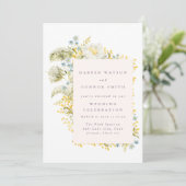春ワイルドフラワーウォーターカラーフレーム結婚ズ 招待状 (スタンド正面)
