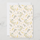 春ワイルドフラワーウォーターカラーフレーム結婚ズ 招待状 (裏面)