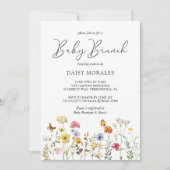 春ワイルドフラワーカラフルボタニカルベビーブランチ 招待状 (正面)