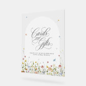 春ワイルドフラワーガーデンフローラカードとギフト アクリルサイン (傾斜)