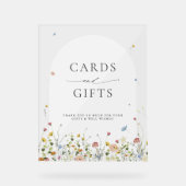 春ワイルドフラワーガーデンフローラカードとギフト アクリルサイン (正面)