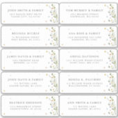 春ワイルドフラワーガーデンフローラゲストネームアドレス シール (正面)