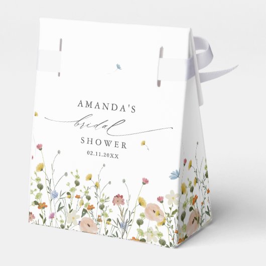 春ワイルドフラワーガーデンフローラシックブライダルシャワー フェイバーボックス (裏面サイド)