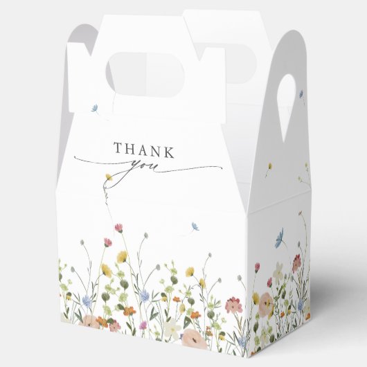 春ワイルドフラワーガーデンフローラシックブライダルシャワー フェイバーボックス (オープン)