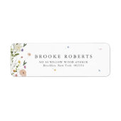 春ワイルドフラワーガーデンフローラミニマリストアドレス ラベル (正面)