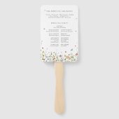 春ワイルドフラワーガーデンフローラミニマル結婚リスト ハンドファン (裏面)