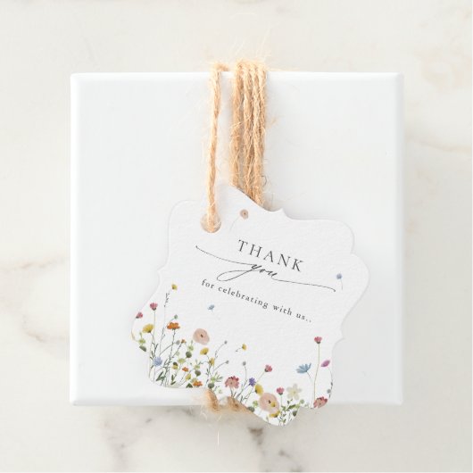 春ワイルドフラワーガーデンフローラミニマル結婚リスト フェイバータグ (インサイチュ)