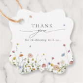 春ワイルドフラワーガーデンフローラミニマル結婚リスト フェイバータグ (正面)