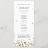 春ワイルドフラワーガーデンフローラミニマル結婚リスト プログラム (裏面)