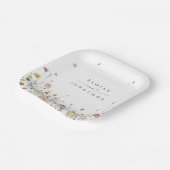 春ワイルドフラワーガーデンフローラミニマル結婚リスト ペーパープレート (傾斜あり)