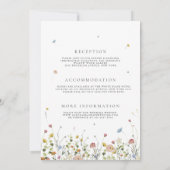 春ワイルドフラワーガーデンフローラミニマル結婚リスト 招待状 (裏面)