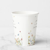 春ワイルドフラワーガーデンフローラミニマル結婚リスト 紙コップ (右)