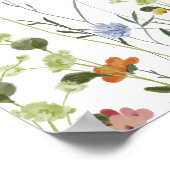 春ワイルドフラワーガーデン結婚フローラの歓迎 ポスター (角)