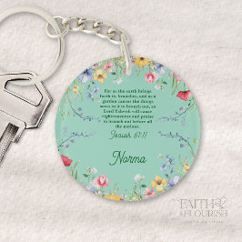 春ワイルドフラワーガーデン聖句 キーホルダー