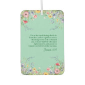 春ワイルドフラワーガーランドバイブル聖なる書物、 経典 カーエアーフレッシュナー (正面)