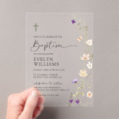 春ワイルドフラワーガールフローラ洗礼 アクリル招待状 (インサイチュ (ポータブル))