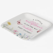 春ワイルドフラワーガールベビーシャワー ペーパープレート (傾斜あり)