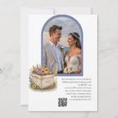 春ワイルドフラワーギフトボックスQRコードフォト結婚ズ 招待状 (裏面)