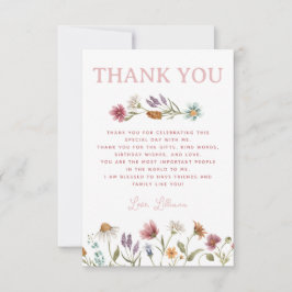 春ワイルドフラワーサンキューカード サンキューカード