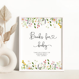 春ワイルドフラワーズブックスベビーポスター ポスター