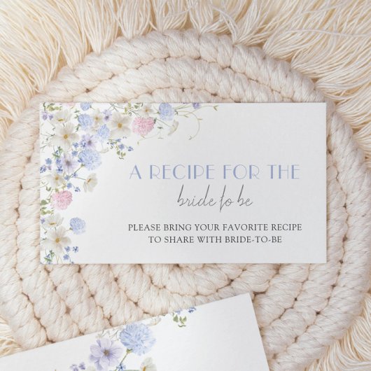 春ワイルドフラワーズブライダルシャワー共有Aレシピ エンクロージャーカード