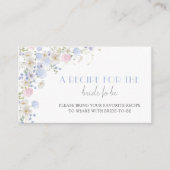 春ワイルドフラワーズブライダルシャワー共有Aレシピ エンクロージャーカード (正面)