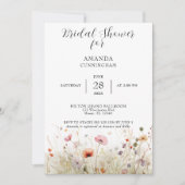 春ワイルドフラワーズブライダルシャワー招待 招待状 (正面)
