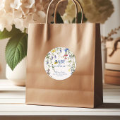 春ワイルドフラワーズベビーイン開花ベビーシャワー ラウンドシール