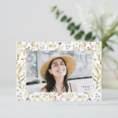 春ワイルドフラワーズボホ写真大学卒業 サンキューカード (スタンド正面)