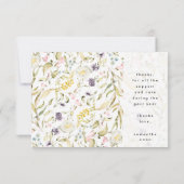 春ワイルドフラワーズボホ写真大学卒業 サンキューカード (裏面)