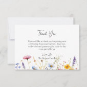 春ワイルドフラワーズ正教バプテスマ サンキューカード (正面)