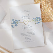 春ワイルドフラワーダスティブルー結婚式招待状 招待状