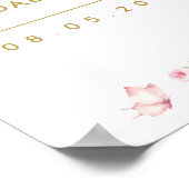 春ワイルドフラワーバタフライブライダルシャワー歓迎 ポスター (角)