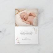 春ワイルドフラワーバプテスマサンキューカード サンキューカード (内部)