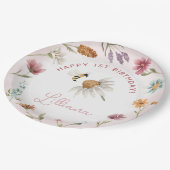 春ワイルドフラワーバースデーパーティー ペーパープレート (アングル)