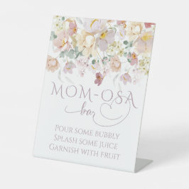 春ワイルドフラワーパープルガールベビーシャワーバー 台座サイン