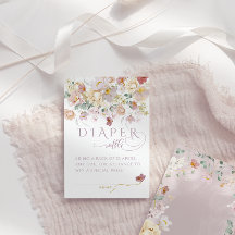 春ワイルドフラワーパープルガール赤ちゃんシャワーおむつ