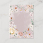 春ワイルドフラワーパープルガール赤ちゃんシャワー本 エンクロージャーカード (裏面)