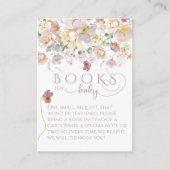 春ワイルドフラワーパープルガール赤ちゃんシャワー本 エンクロージャーカード (正面)