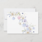 春ワイルドフラワーパープルピンク結婚ズ 出欠カード (裏面)