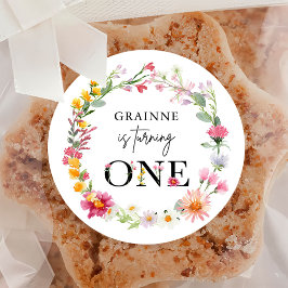 春ワイルドフラワーファーバースデーパーティークラシックRou ラウンドシール