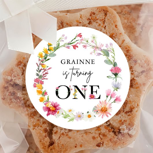 春ワイルドフラワーファーバースデーパーティークラシックRou ラウンドシール