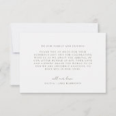 春ワイルドフラワーフィールドバタフライベビーシャワー サンキューカード (裏面)