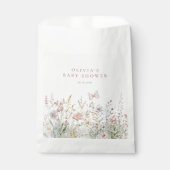 春ワイルドフラワーフィールドバタフライベビーシャワー フェイバーバッグ (正面)
