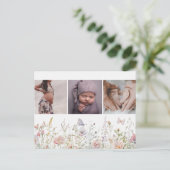 春ワイルドフラワーフィールドベビーのお知らせ ポストカード (スタンド正面)