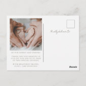 春ワイルドフラワーフィールド赤ちゃんシャワーありがとう ポストカード (裏面)