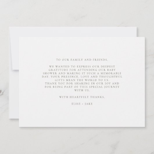 春ワイルドフラワーフィールド赤ちゃんシャワー3枚 サンキューカード (裏面)